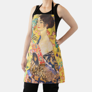Gustav Klimt Dame Met Fan  art nouveau Schort
