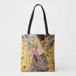 Gustav Klimt - Dame met waaier Draagtas