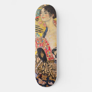Gustav Klimt - Dame met waaier Skateboard