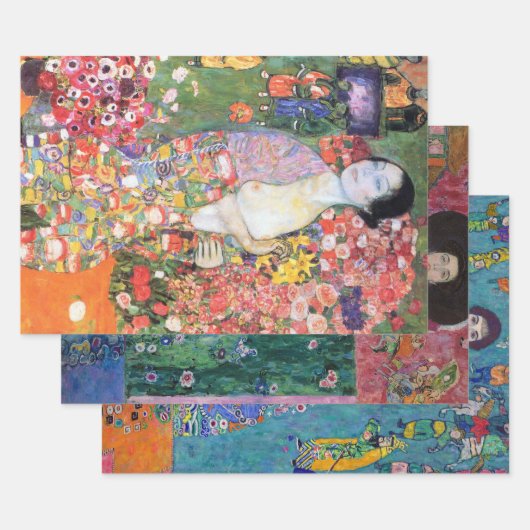 Gustav Klimt, Dames Inpakpapier Vel (Set)