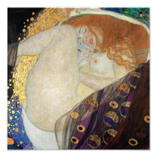Gustav Klimt - Danae Foto Afdruk
