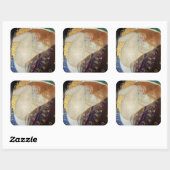 Gustav Klimt - Danae Vierkante Sticker (Vel)