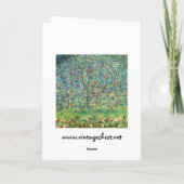 Gustav Klimt: De Boom van Apple Kaart (Achterkant)