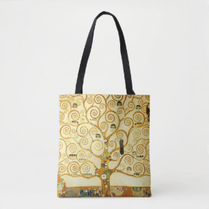 Gustav Klimt de boom van de kunst van het leven Draagtas