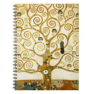 Gustav Klimt de boom van de  kunst van het leven Notitieboek