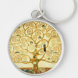 Gustav Klimt de boom van de kunst van het leven Sleutelhanger