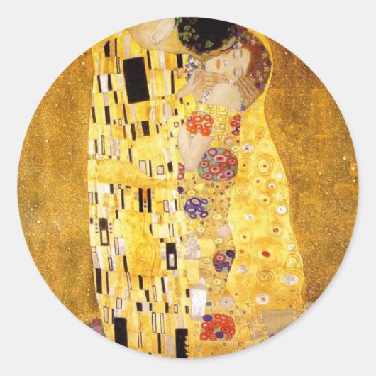 Gustav Klimt De Kiss Stickers (Voorkant)