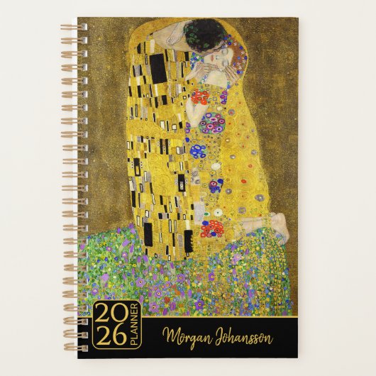 Gustav Klimt – De Kus – Aangepaste Tekst Planner (Voorkant)