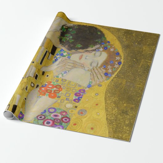 Gustav Klimt - De Kus Cadeaupapier (Uitgerold)