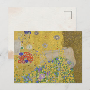 Gustav Klimt-De Kus (detail)   Gold Leaf Artwork Briefkaart