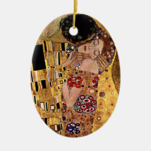 Gustav Klimt: De Kus (detail) Keramisch Ornament