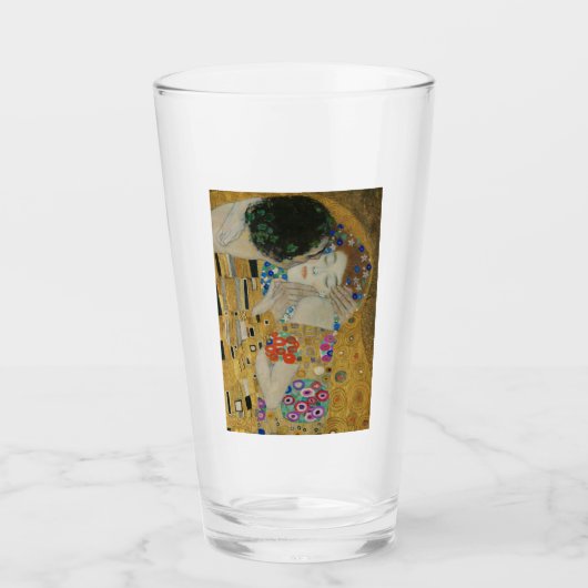 Gustav Klimt De Kus Glas (Voorkant)