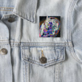 Gustav Klimt - De Maagd Vierkante Button 5,1 Cm (In situ)