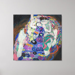 Gustav Klimt de Maiden Canvas Afdruk