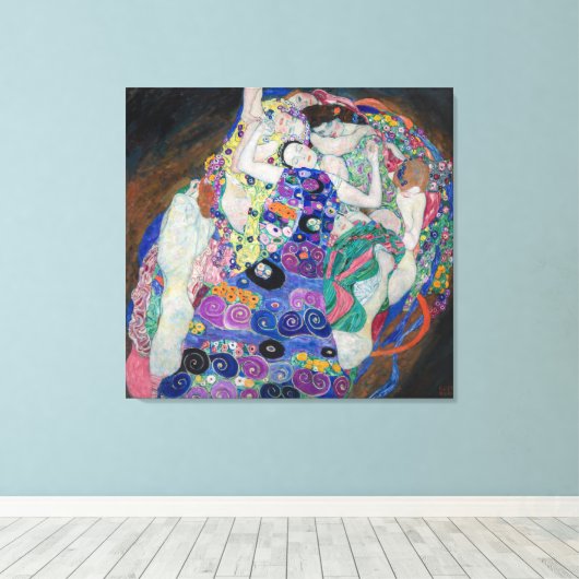 Gustav Klimt de Maiden Canvas Afdruk (Insitu (Houten vloer))