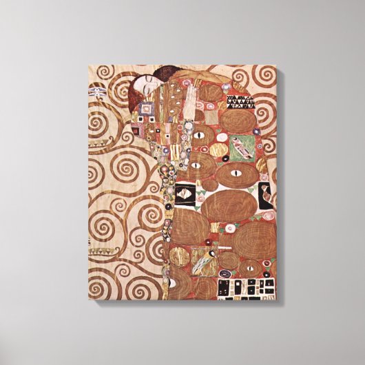 Gustav Klimt - De omhelzing Canvas Afdruk (Voorkant)