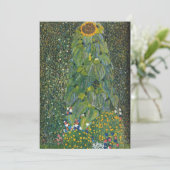 Gustav Klimt - De zonnebloem Bedankkaart (Staand voorkant)