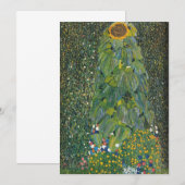 Gustav Klimt - De zonnebloem Bedankkaart (Voorkant / Achterkant)