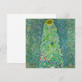 Gustav Klimt - De zonnebloem Bedankkaart (Voorkant / Achterkant)