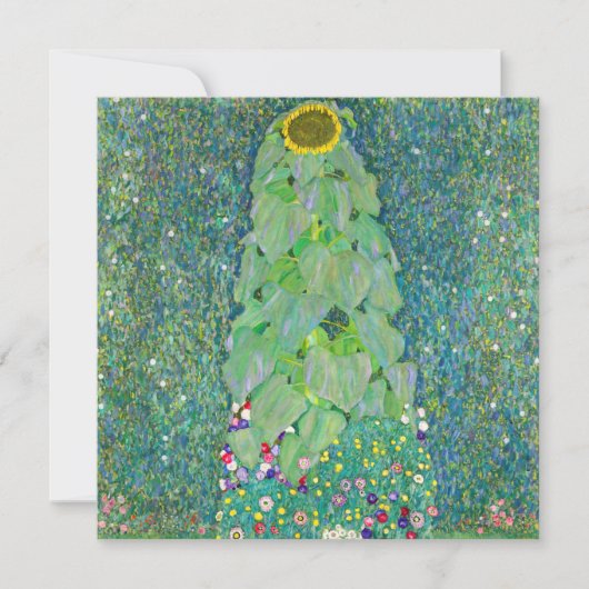 Gustav Klimt - De zonnebloem Bedankkaart (Voorkant)