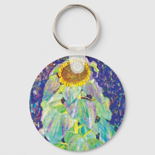Gustav Klimt - De Zonnebloem Schilderkunst Schone Sleutelhanger