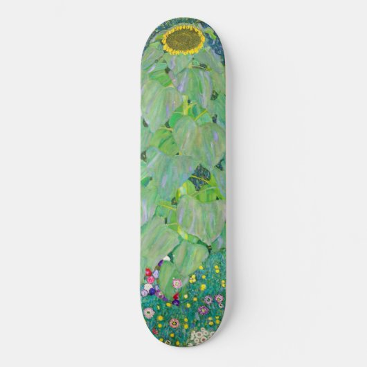 Gustav Klimt - De zonnebloem Skateboard (Voorkant)