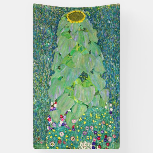 Gustav Klimt - De Zonnebloem Spandoek (Verticaal)
