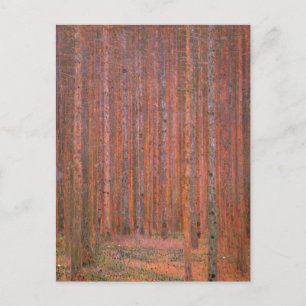 Gustav Klimt Dennenbos Tannenwald Rode Bomen Briefkaart