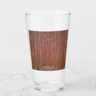 Gustav Klimt Dennenbos Tannenwald Rode Bomen Glas