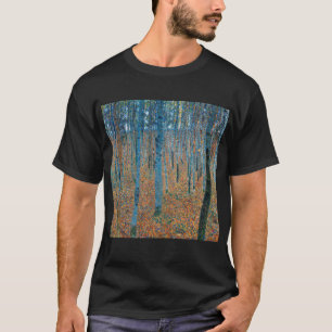 Gustav Klimt Dennenbos Tannenwald Rode Bomen T-shirt