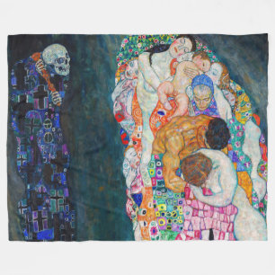Gustav Klimt - Dood en Leven Fleece Deken