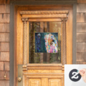 Gustav Klimt - Dood en Leven Raamsticker (Huis Deur)