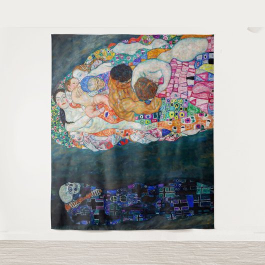 Gustav Klimt - Dood en Leven Wandkleed (Voorkant)