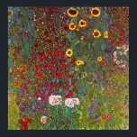 Gustav Klimt Farm Garden with Sunflowers Poster<br><div class="desc">Gustav Klimt Farm Garden with Sunflowers poster. Oil painting on canvas from 1905-06. Though Klimt is most recognized for his gold period that produced classic works like The Kiss and Portrait of Adele Bloch Bauer, the artist also produced some tremendously charming landscape paintings. Garden Farm with Sunflowers features a rich...</div>