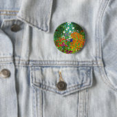 Gustav Klimt , “ Farmhouse garden ” Ronde Button 5,7 Cm (In situ)