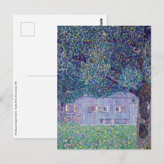 Gustav Klimt - Farmhouse in Opper-Oostenrijk Briefkaart (Voorkant / Achterkant)