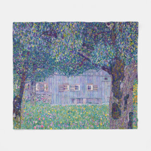 Gustav Klimt - Farmhouse in Opper-Oostenrijk Fleece Deken