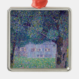 Gustav Klimt - Farmhouse in Opper-Oostenrijk Metalen Ornament