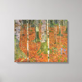 Gustav Klimt - Farmhouse met vogelbomen Canvas Afdruk (Voorkant)