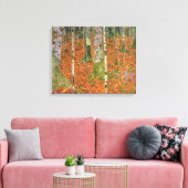 Gustav Klimt - Farmhouse met vogelbomen Canvas Afdruk (Insitu (Woonkamer))