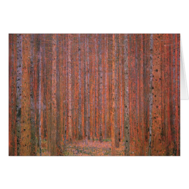 Gustav Klimt Fir Forest Tannenwald Red Trees (Voorkant Horizontaal)