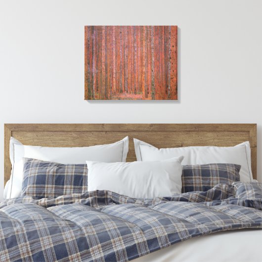 Gustav Klimt Fir Forest Tannenwald Red Trees Canvas Afdruk (Insitu (Slaapkamer))