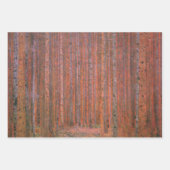 Gustav Klimt Fir Forest Tannenwald Red Trees Inpakpapier Vel (Voorkant)