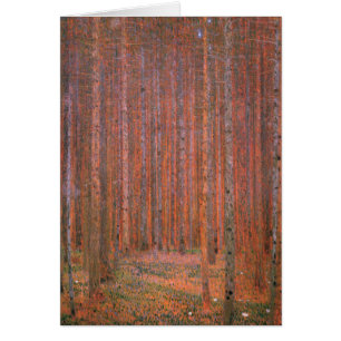 Gustav Klimt Fir Forêt Tannenwald Arbres rouges