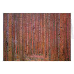 Gustav Klimt Fir Forêt Tannenwald Arbres rouges