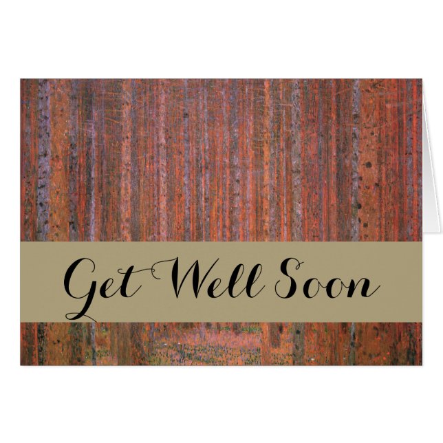 Gustav Klimt Fir Forêt Tannenwald Arbres rouges (Devant horizontal)