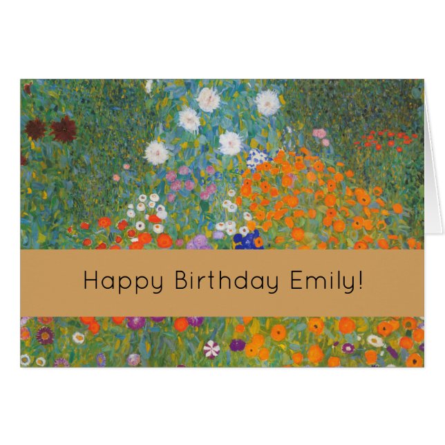 Gustav Klimt Fleur Jardin Cottage Nature (Devant horizontal)