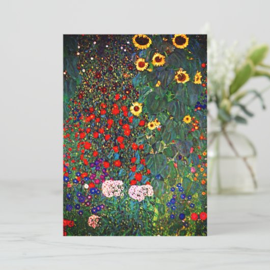 Gustav Klimt Flower Garden Aankondiging (Staand voorkant)
