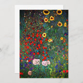 Gustav Klimt Flower Garden Aankondiging (Voorkant / Achterkant)