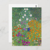 Gustav Klimt Flower Garden Art Briefkaart (Voorkant / Achterkant)